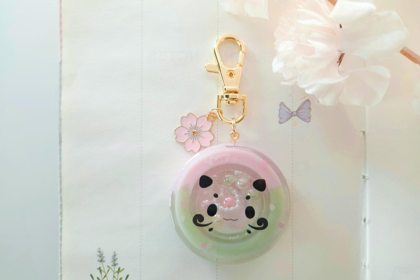 Spring Flower Shaker Keychain