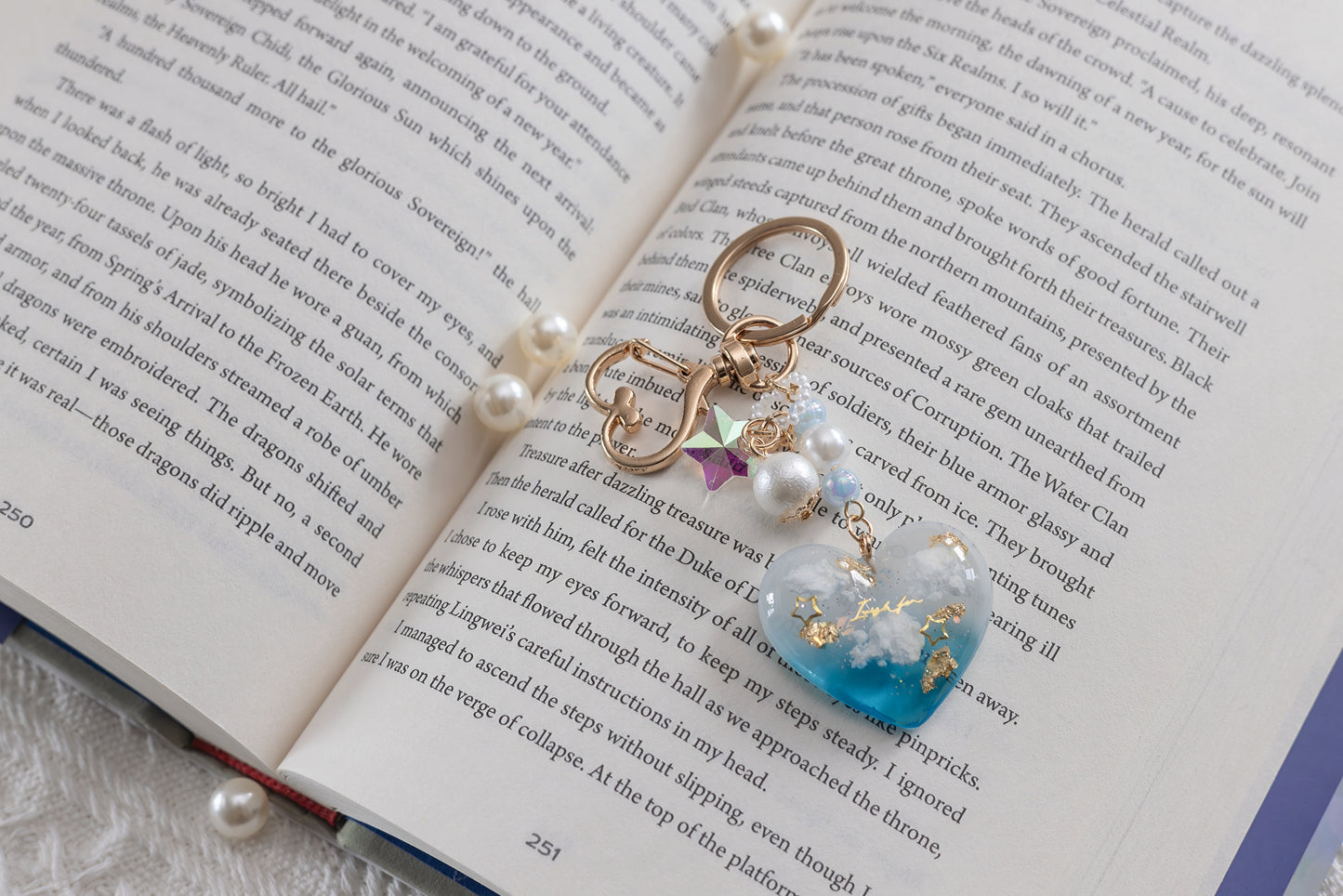 Float In The Cloud Heart Key Chain
