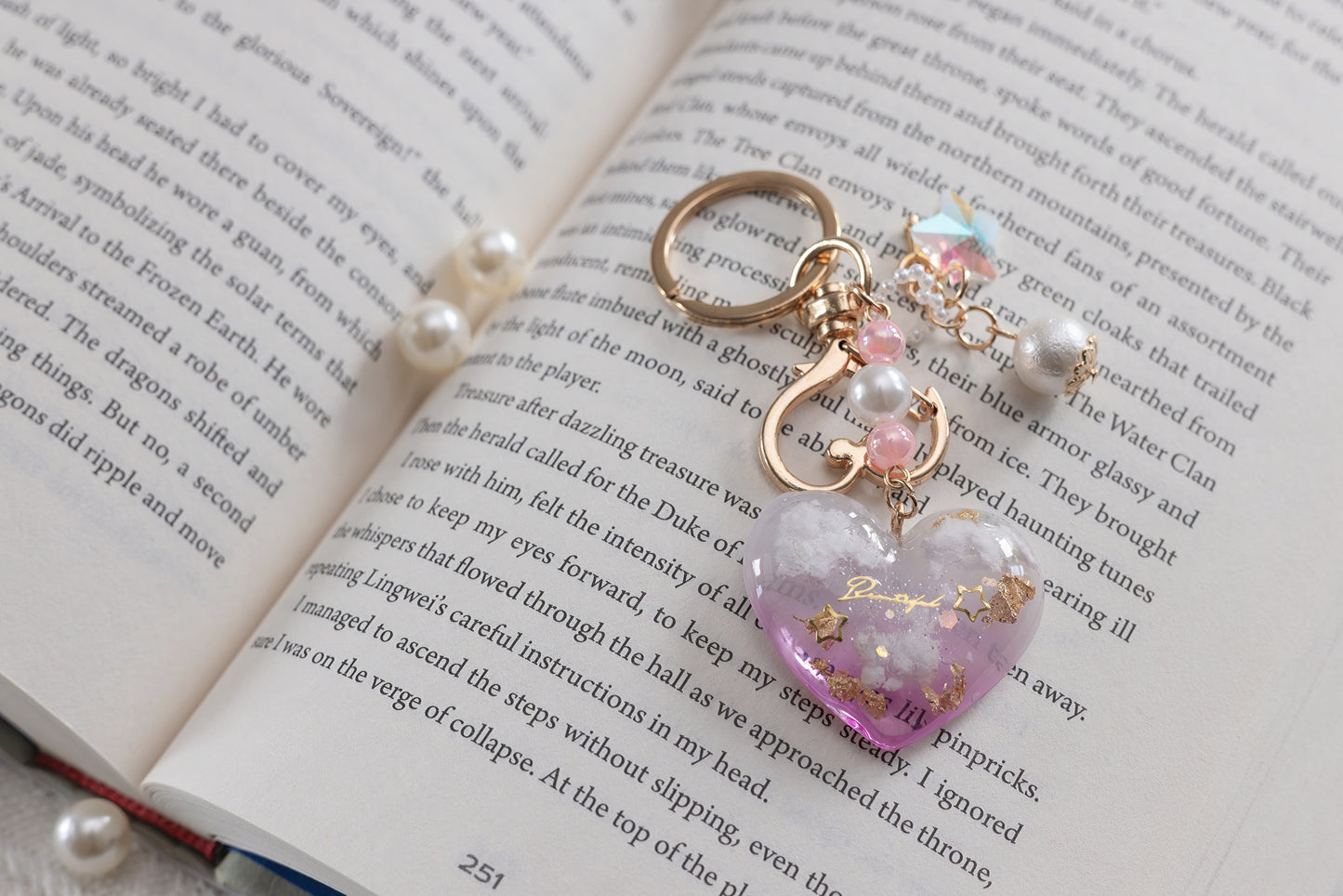 Float In The Cloud Heart Key Chain