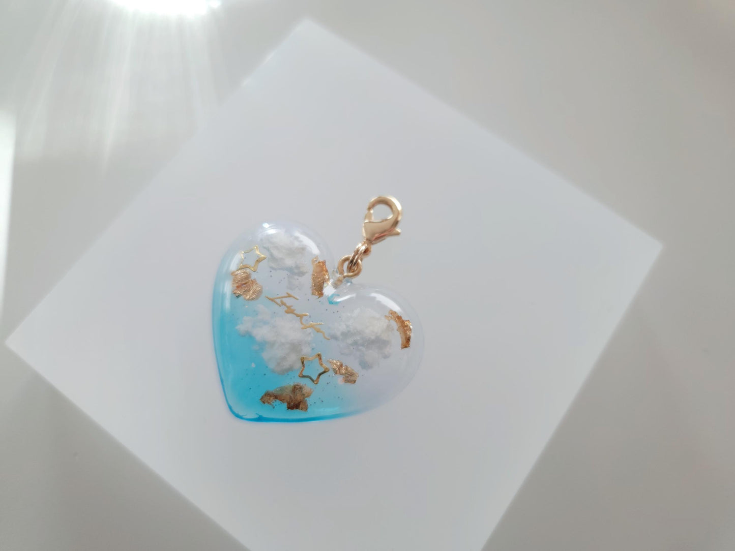 Float In the Cloud Heart Charm
