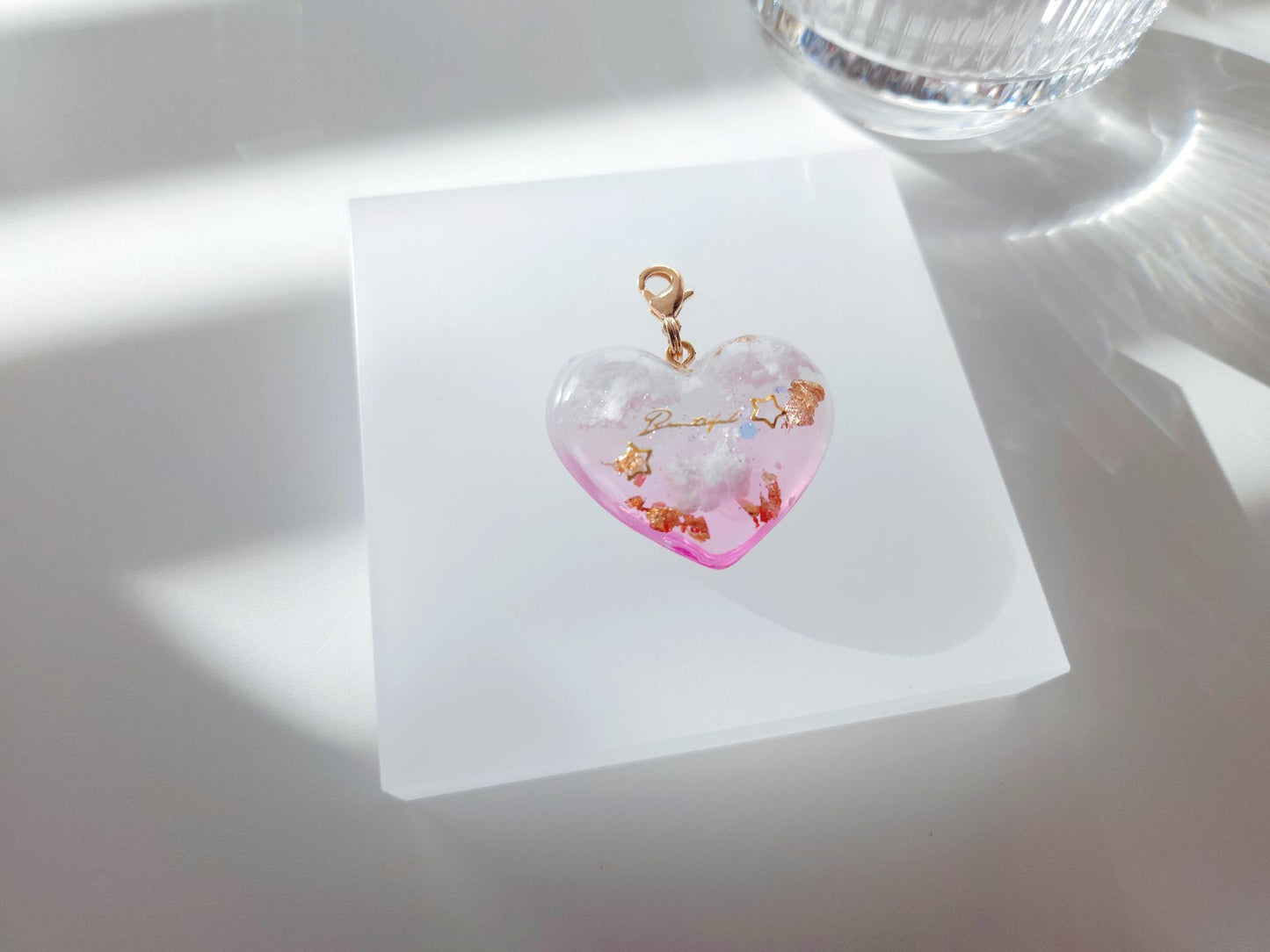 Float In the Cloud Heart Charm