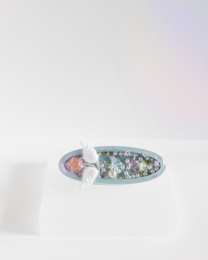 Blue Star Shaker Hair Clip