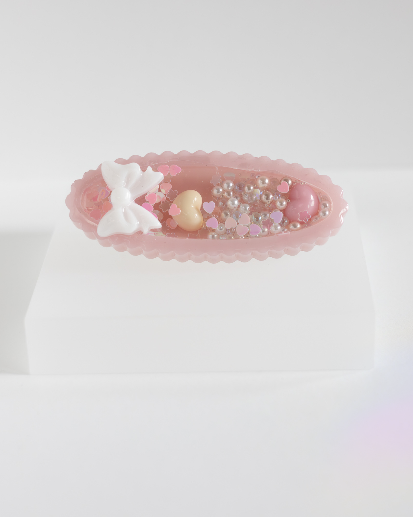 Pink ribbon Shaker Hair Clip