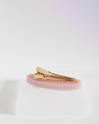 Pink ribbon Shaker Hair Clip