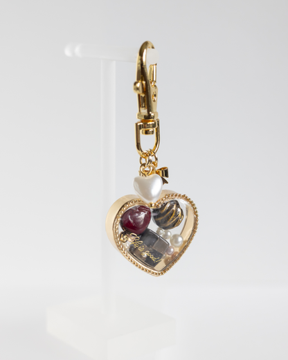 Chocolate Box Heart Bag Charm