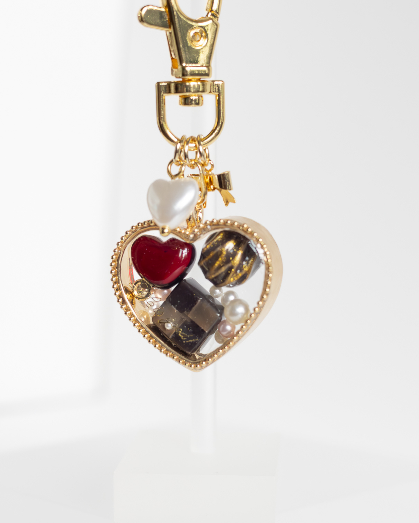 Chocolate Box Heart Bag Charm