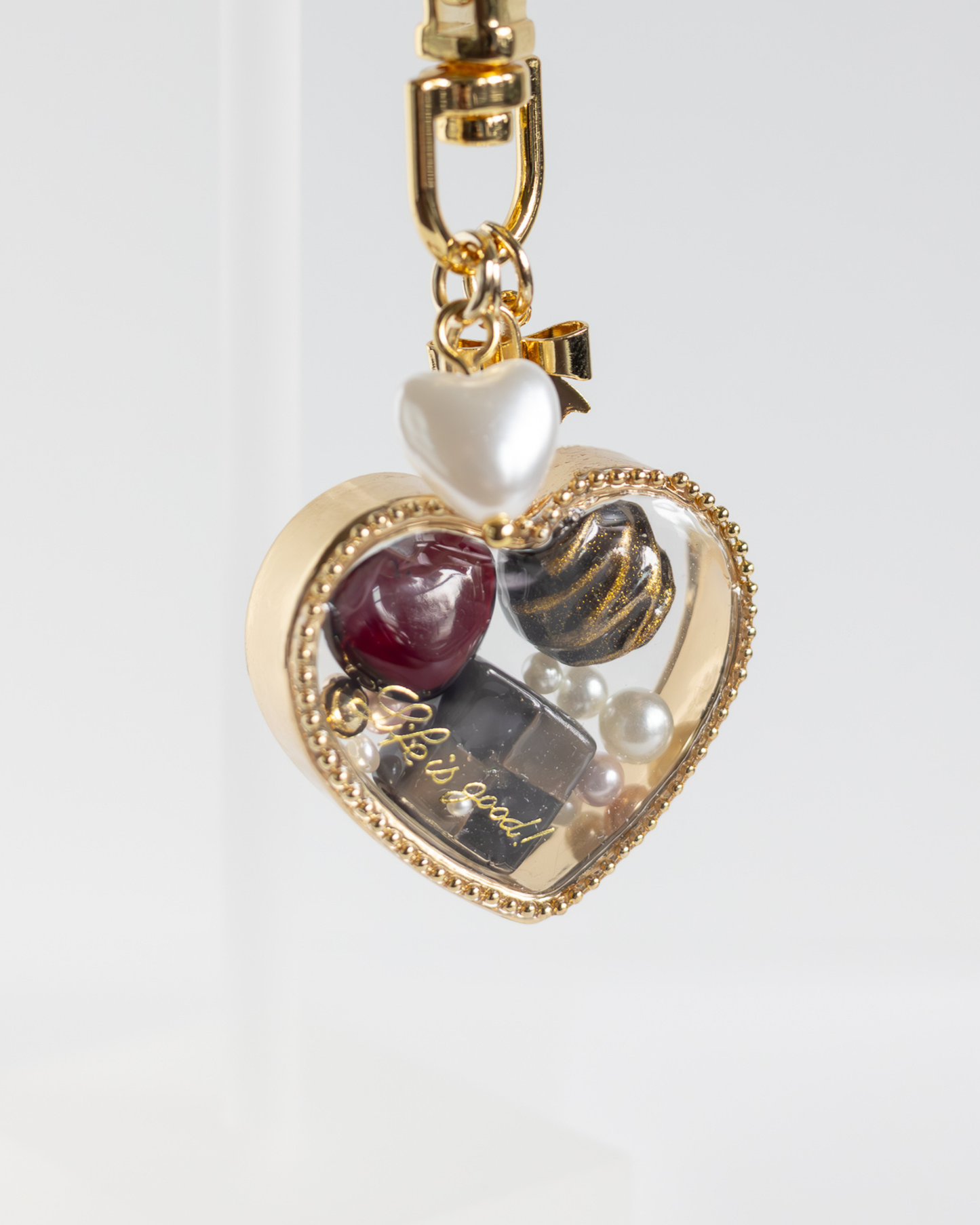 Chocolate Box Heart Bag Charm