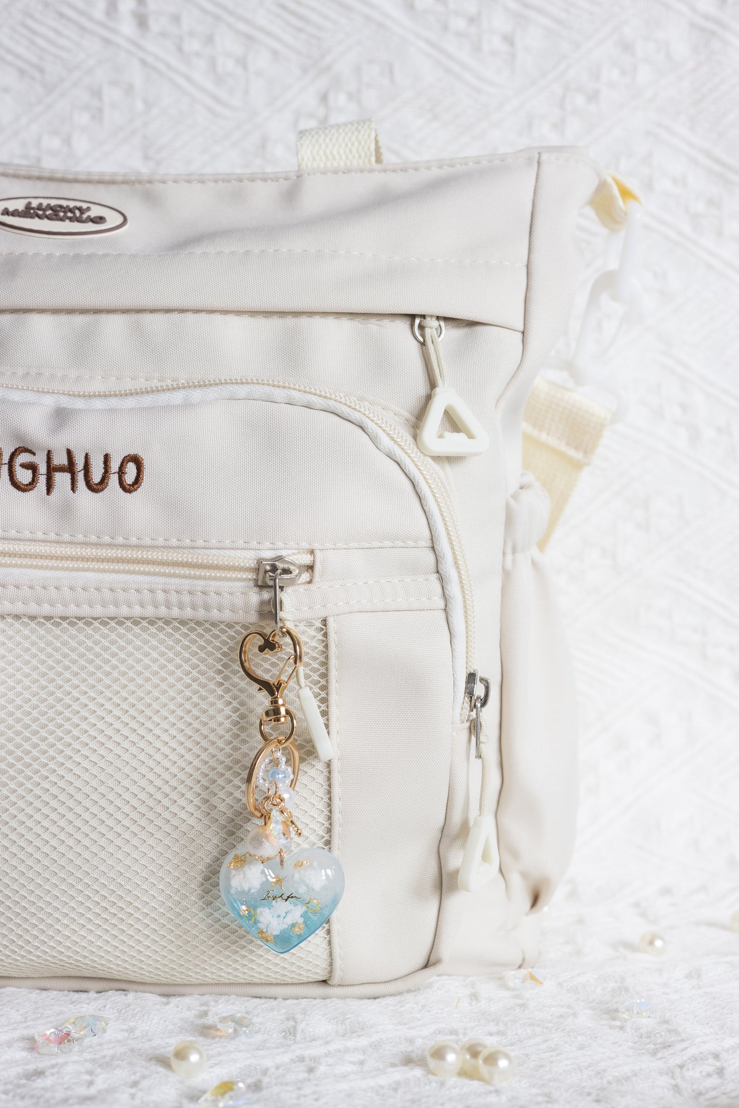 Float In The Cloud Heart Key Chain