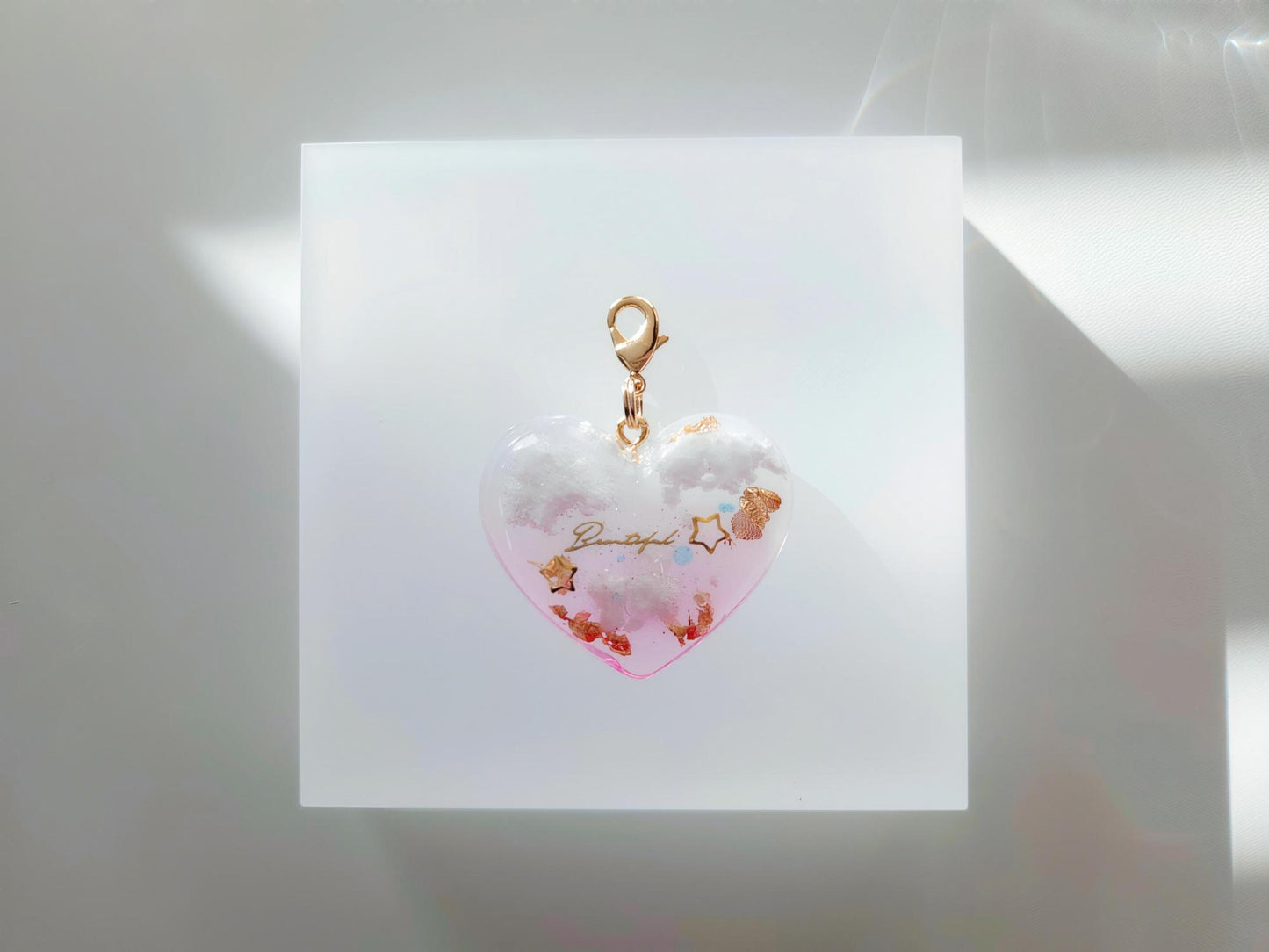 Float In the Cloud Heart Charm